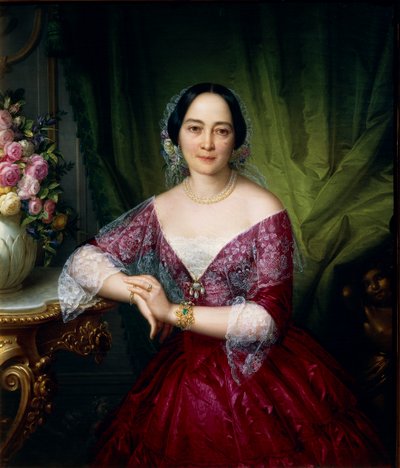 Portrett av Anne Opulich av Felice Schiavoni, olje på lerret av Felice Schiavoni