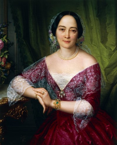 Portrett av Anne Opulich av Felice Schiavoni, olje på lerret av Felice Schiavoni