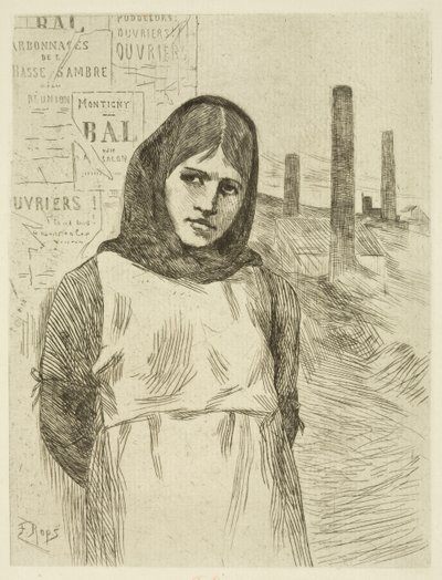 Streiken (Kullbrennerkvinnen) av Félicien Rops