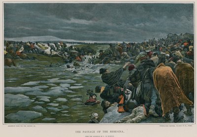 Passasjen av Beresina av Felicien baron de Myrbach Rheinfeld