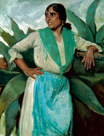Sigøynerkvinne, ca. 1929 (olje på lerret) av Felipe Abarzuza y Rodriguez de Arias