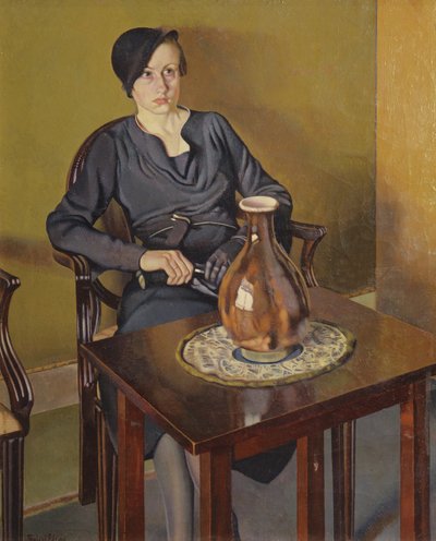 Kvinne med vase, ca. 1929 (olje på lerret) av Feliu Elias Bracons
