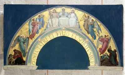 Skizze für die Eglise de la Trinité: Verherrlichung der Trinität, ca. 1864 von Felix-Joseph Barrias