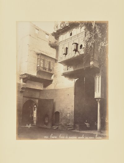 Kairo - Gårdsplass i et arabisk hus i gamle Kairo av Félix Bonfils