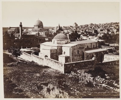 St. Anne-kirken, oversikt over Jerusalem #255 av Félix Bonfils