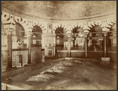 Interiør, Klippedomen, Jerusalem av Félix Bonfils