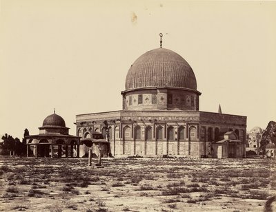 Omars moské og Davids domstol [Jerusalem] av Félix Bonfils