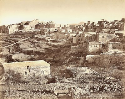 Panoramautsikt over Betlehem, Israel av Félix Bonfils