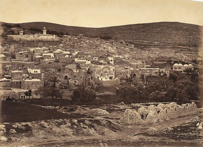 Panoramautsikt over Nasaret, Israel av Félix Bonfils