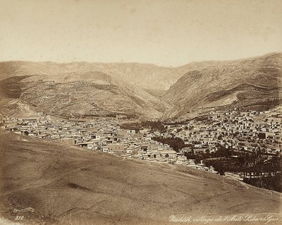 Panoramautsikt over Zahleh, Syria av Félix Bonfils
