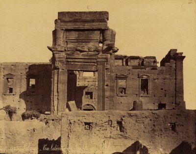 Rester av solens tempel i Palmyra, Syria av Félix Bonfils