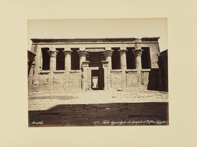 Hypostylhallen i Edfu-tempelet (Egypt) av Félix Bonfils