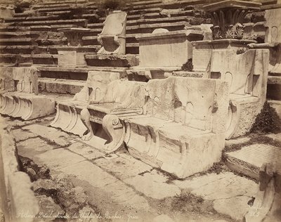 Seter i Dionysos teater, Athen av Félix Bonfils
