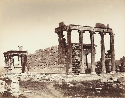 Erecteion-tempelet på Akropolis i Athen av Félix Bonfils