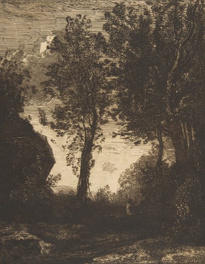Solnedgang, 1858. av Felix Bracquemond