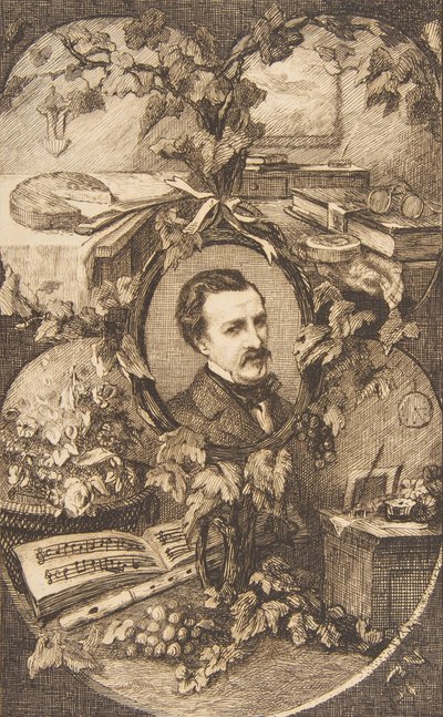 Frontispice for Champfleury's Friends of Nature, 1859. av Felix Bracquemond