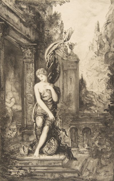 Mannen som jager formuen og den som venter på henne i sengen hans, 1886. av Felix Bracquemond