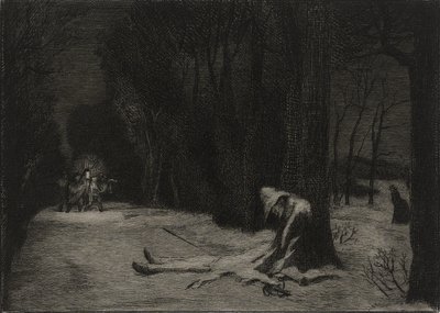 La Mort de Matamore (etsing) av Felix Bracquemond