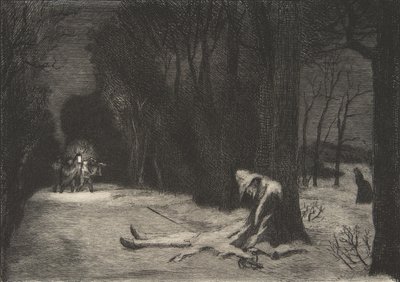 Matamores død, kaptein Fracasse, 1864. av Felix Bracquemond