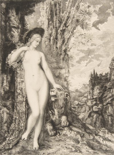 Den amorøse løven, 1886. av Felix Bracquemond