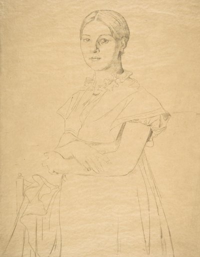 Madame Granger, etter Ingres, 1867. av Felix Bracquemond