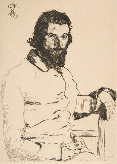 Portrett av Charles Meryon, 1853. av Felix Bracquemond
