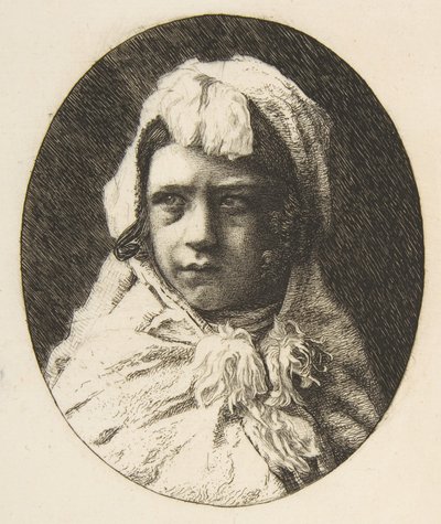Portrett av Henri Houssaye, som barn, 1855-60. av Felix Bracquemond