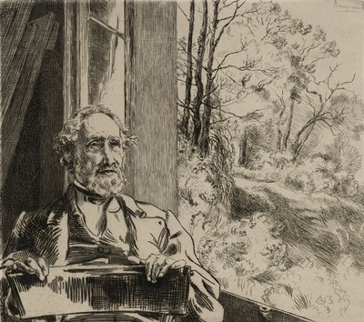 Portrett av Jacob Meyer-Heine av Felix Bracquemond