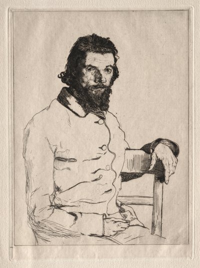 Portrett av Meryon, sittende av Felix Bracquemond