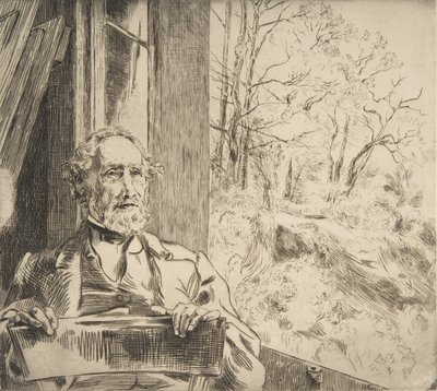 Portrett av Meyer-Heine, 1872. av Felix Bracquemond