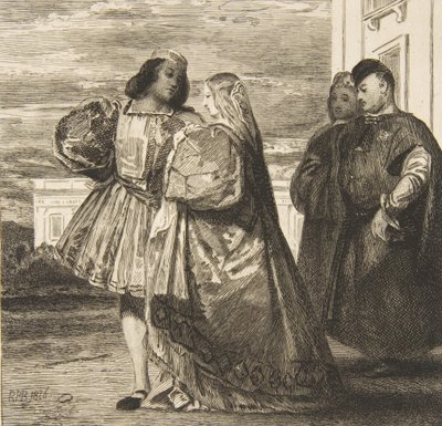 Venetian Promenade Venetian Promenade, 1863. av Felix Bracquemond