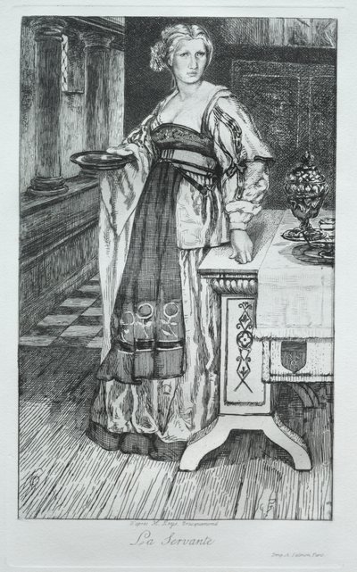 Tjeneren, etter H. Leys av Felix Bracquemond