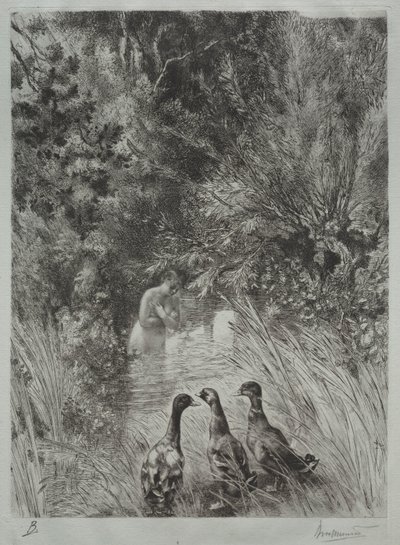 The Surprised Ducks av Felix Bracquemond