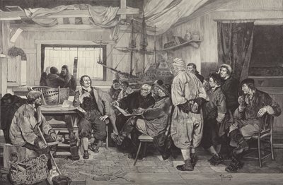 Peter den store ble undervist i skipsbyggingskunsten i Holland i 1697 (gravering) av Felix Cogen