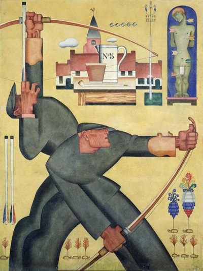 Bueskyttere (olje på lerret) av Felix Del Marle