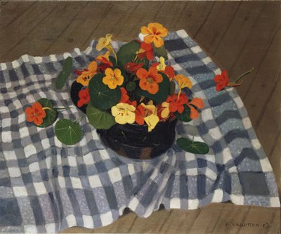 Skål med nasturtiums av Felix Edouard Vallotton