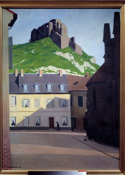 Chateau Gaillard i Les Andelys. Maleri av Felix Vallotton (1865 - 1925) av Felix Edouard Vallotton