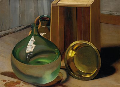 Demijohn og kasse, 1925 av Felix Edouard Vallotton