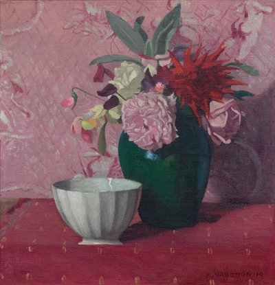 Grønn vase og hvit skål, 1919. av Felix Edouard Vallotton