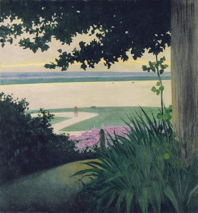 Honfleur og Seinebukta, 1910 av Felix Edouard Vallotton