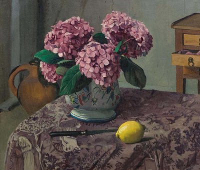 Hortensias og sitron, 1923. av Felix Edouard Vallotton