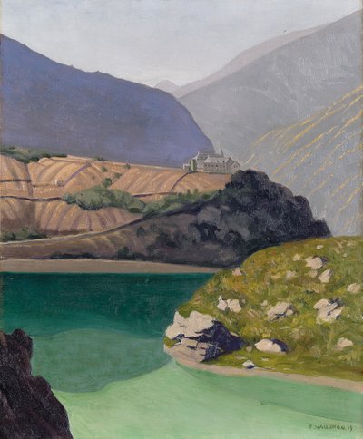 Lake Geronde, Sierre, 1919 av Felix Edouard Vallotton