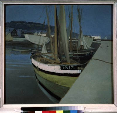 ""Havnen"" (Havnen) Maleri av Felix Edouard Vallotton (1865-1925) 1901 (nabis) Moskva. Pushkin Museum of Fine Arts av Felix Edouard Vallotton