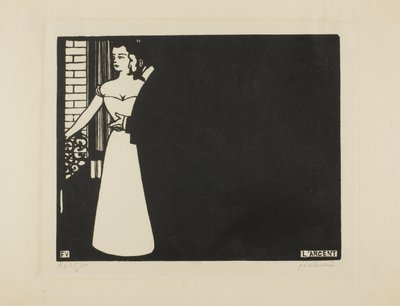 Penger, tallerken fem fra "Intimacies", 1898 av Felix Edouard Vallotton