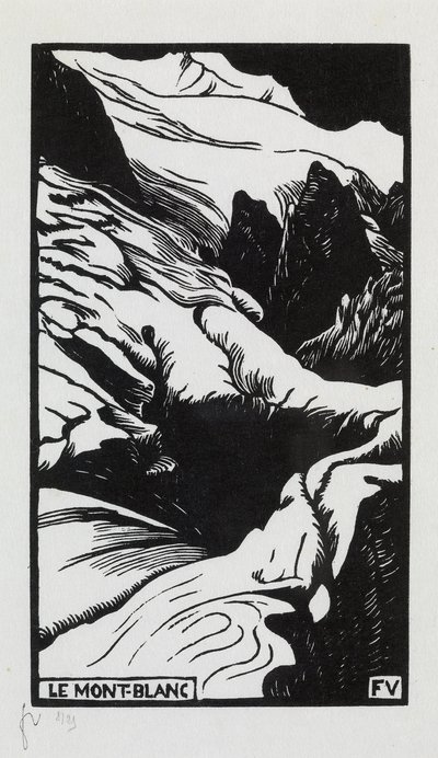 Mont Blanc, 1892 av Felix Edouard Vallotton