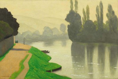 Morgentåke ved Andelys, 1917. av Felix Edouard Vallotton