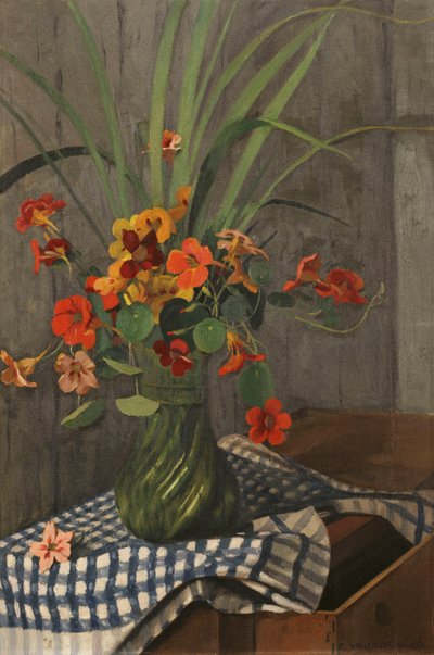 Nasturtiums; Capucines av Felix Edouard Vallotton