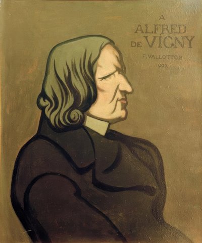Portrett av Vigny, dekorativt maleri av Felix Edouard Vallotton