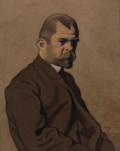Portrett av Ambroise Vollard 1865-1939, 1902. av Felix Edouard Vallotton