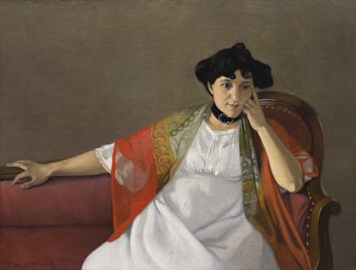 Portrett av kunstnerens kone, Gabrielle Vallotton, 1905. av Felix Edouard Vallotton